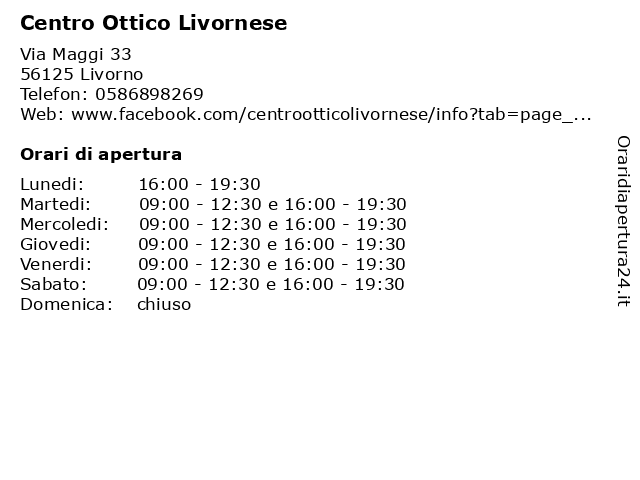 Centro ottico sale livornese